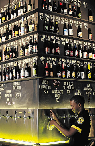 Beerhouse on Long Street, Cape Town, proudly boasts 99 bottles of craft beer, including Defrium, which has been voted best beer in the world