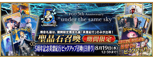 Fgo 5周年記念英霊紀行ピックアップは引くべき Fgo攻略wiki 神ゲー攻略