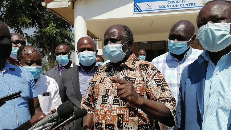 Seme MP James Nyikal of the National Assembly Health committee speaking to the media in Kisumu on September 18, 2020.