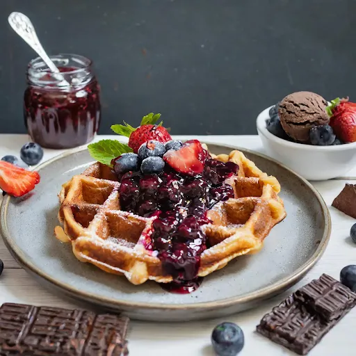 Mixed Berry Brownie Waffle