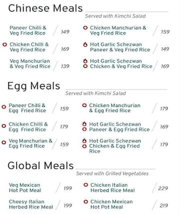 Daily Meals Co menu 