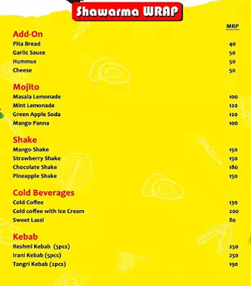 Shawarma Express menu 