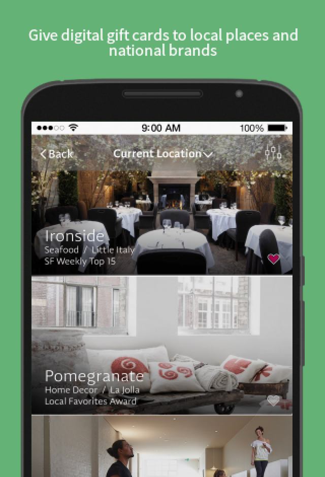 Wonder Gift Cards Screen 1