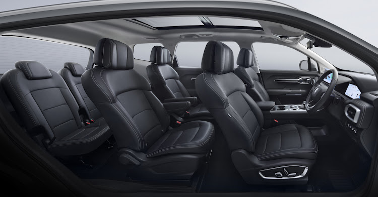 Individual second row 'captain seats' are standard in the X90 Flagship.