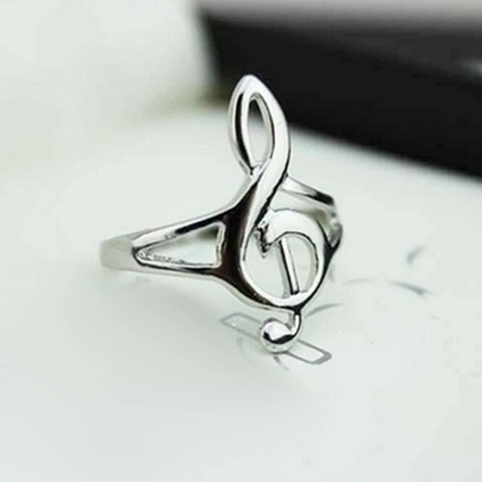 Bagues uniques notes de musique ajourées pour femmes et hommes Bijoux de haute qualité Design musical élégant Idéal cadeau.