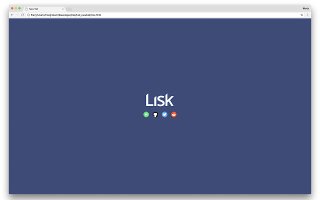 Lisk New Tab Page chrome extension