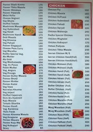 Radha Veg menu 2
