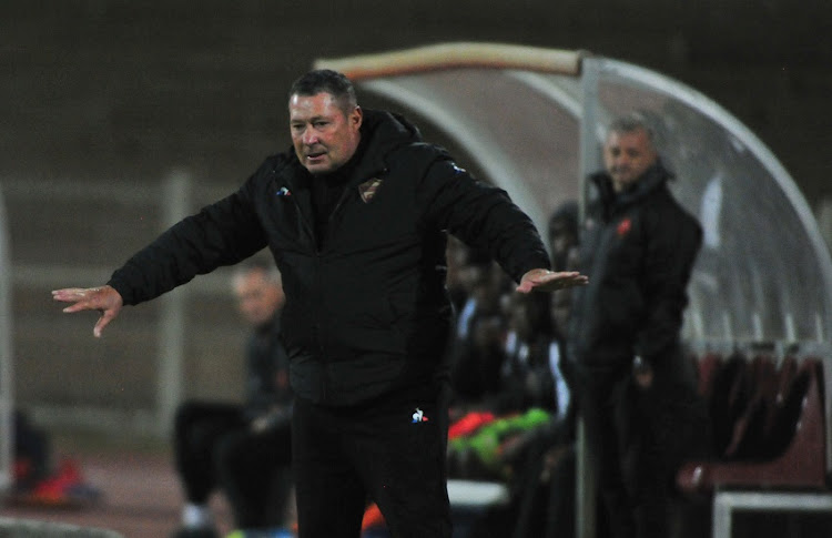 Steve Barker of Stellenbosch FC during the Absa Premiership match between Polokwane City and Stellenbosch FC at Old Peter Mokaba Stadium on October 02, 2019 in Polokwane, South Africa.