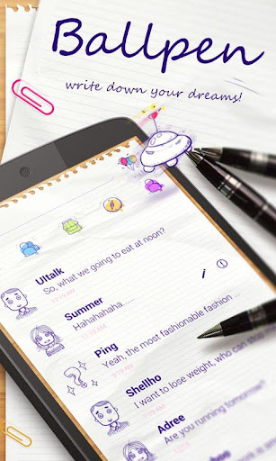 FREE GO SMS BALLPEN THEME