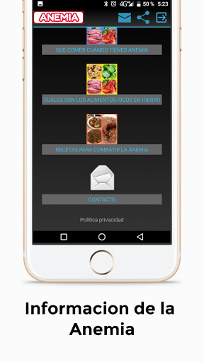Screenshot Recetas combatir la anemia