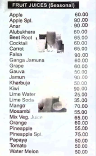 Bombay Juice menu 3