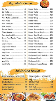 Sai Shrisha Family Restaurant menu 4