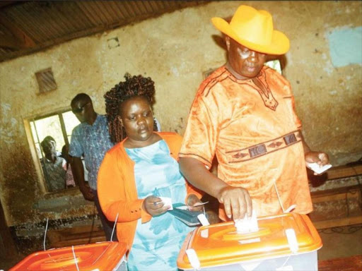 Sospeter Ojaamong when he cast his vote during Busia Governor ODM primaries on Wednesday, April 13, 2017. /FILE