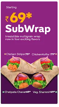 Subway menu 5