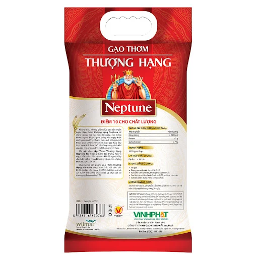 Gạo thơm thượng hạng Neptune bịch 5kg