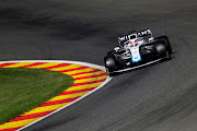 George Russell of Great Britain driving the (63) Williams Racing FW43 Mercedes drives during final practice for the F1 Grand Prix of Belgium at Circuit de Spa-Francorchamps on August 29, 2020 in Spa, Belgium.