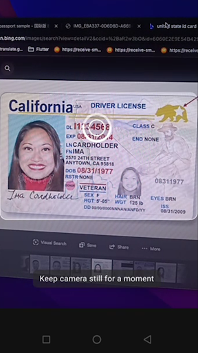 Screenshot ID Card, Passport, Driver Lice