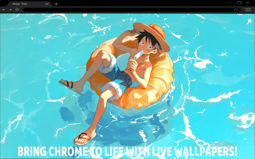 Luffy Enjoying A Summer Float One Piece Live Wallpaper