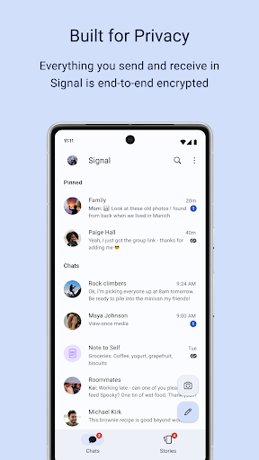 Screenshot Signal Private Messenger