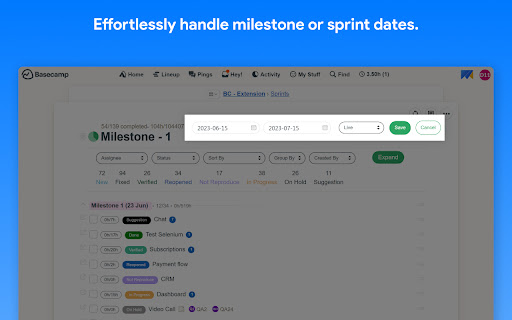 Time Tracker, Todo, Sprint Manager - Basecamp