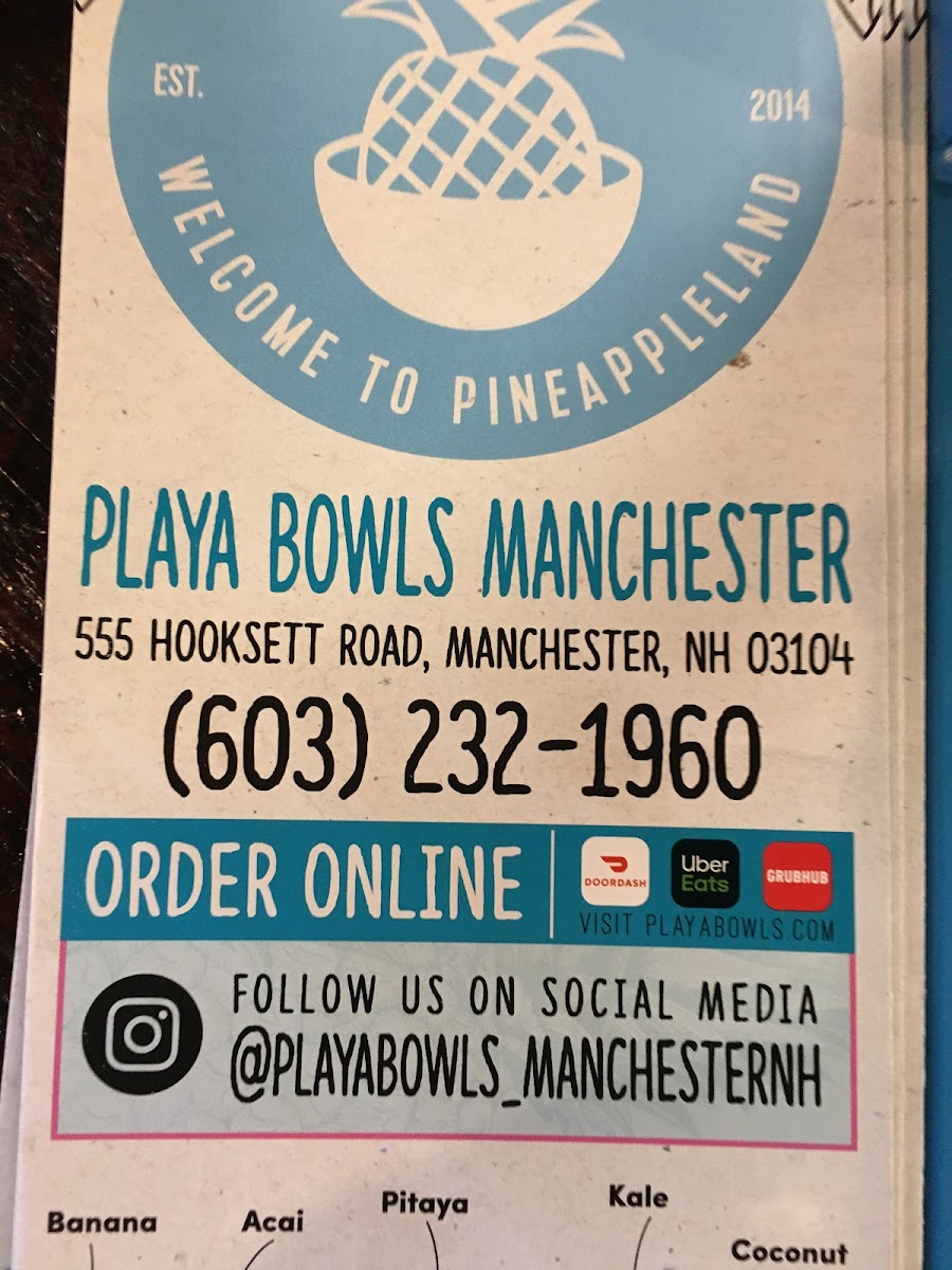 Gluten-Free at Playa Bowls