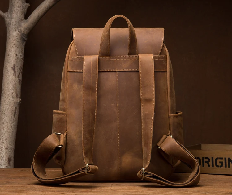 Title 3, Sac à dos homme Crazy Horse cuir rétro Europe, ...