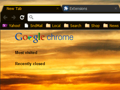 OpticAmber CSunset1920 Theme screenshot 2