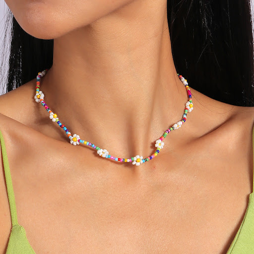 Title 3, Womens Colorful Sweet Bead Necklace. Add a pla...