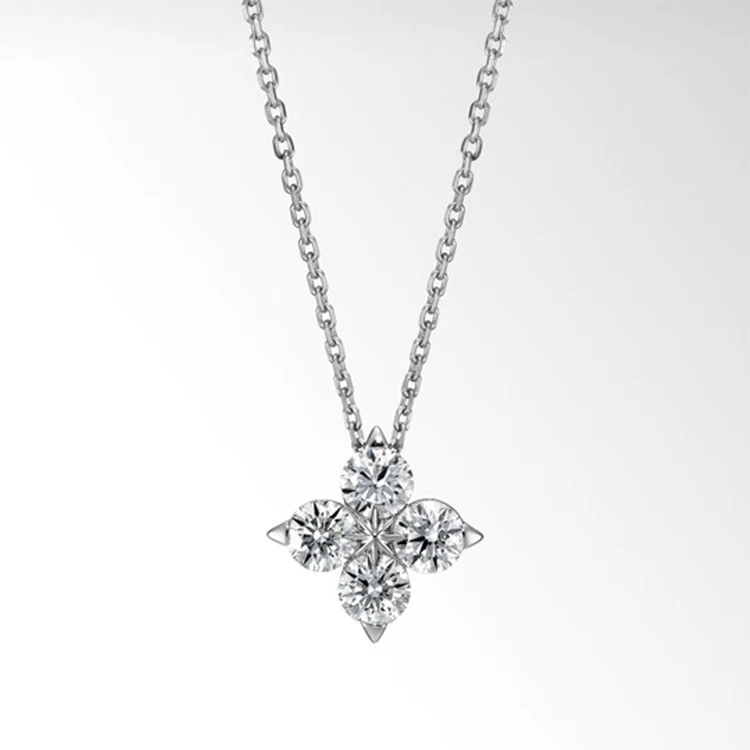 Title 1, Star Flower Diamant-Anhänger Einzigartiger Glan...
