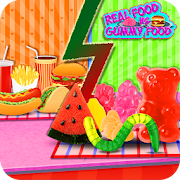 Gummy Food Vs Real Food Challenge Game  Icon