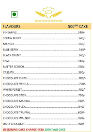 Bakers Room Cake Shop menu 2