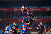 Hanro Liebenberg of the Vodacom Bulls in action during the Super Rugby match between Vodacom Bulls and Emirates Lions at Loftus Versfeld on June 15, 2019 in Pretoria, South Africa. 