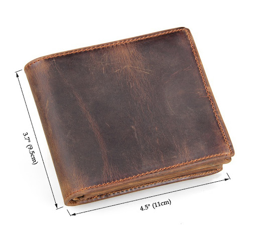 Title 6, Mens Luxury Horse Leather Wallet, a Short Leat...