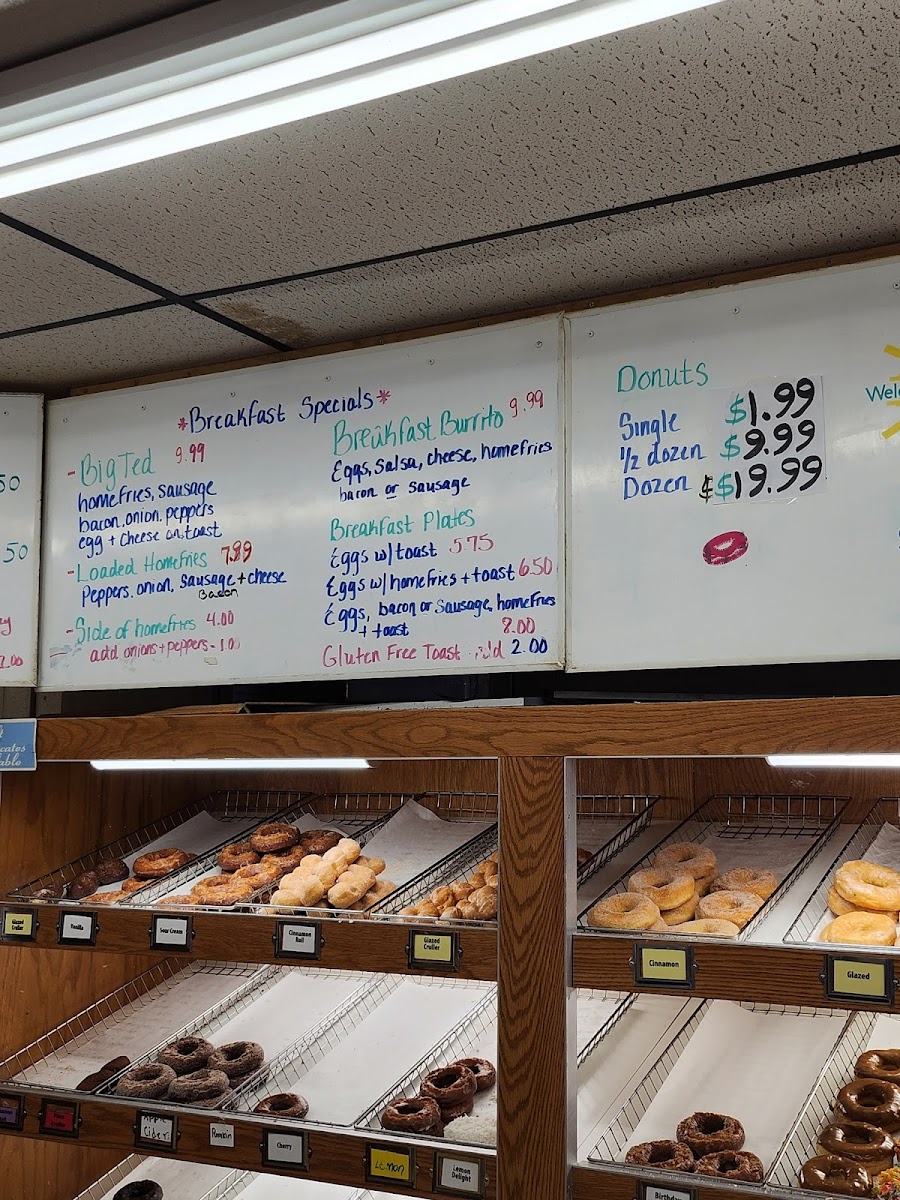 Beach Donut Shop gluten-free menu