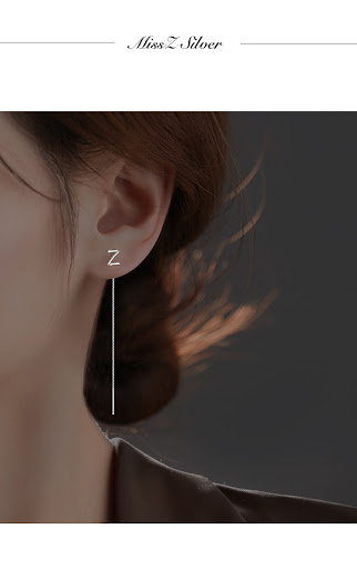Title 1, S925 Sterling Silver Letters Hanging Earrings –...
