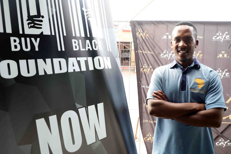 Founder of Splash Coatings Africa Bonga Masoka during the media launch of Buy Black Now foundation in Soweto. The foundation is promoting buy black week from 7 december to 14 December 2020