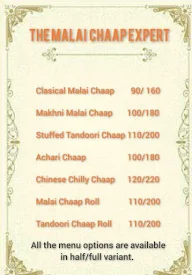 The Malai Chaap Expert menu 1