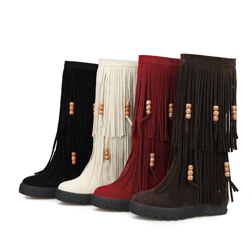 Title 24, Plus Size Womens Boots, Mid-Height Sweet and C...