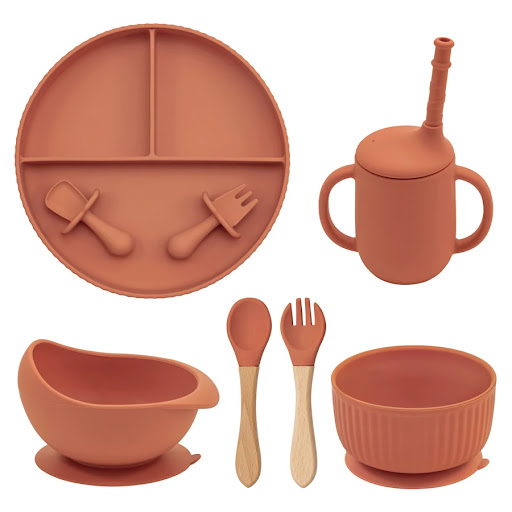 Title 16, Baby Silicone Cookware Feeding Plate Bowl Set N...