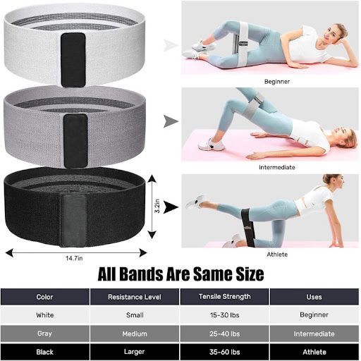 Title 5, Elastic band hip ring for fitness workouts, res...