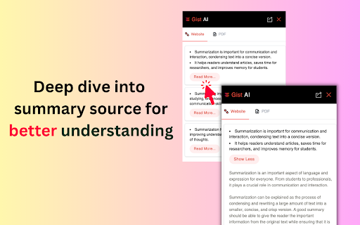 Gist AI:Web,YouTube,PDF Summarizer w/ ChatGPT