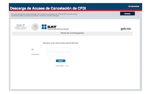 Descarga de Acuses de Cancelación de CFDI