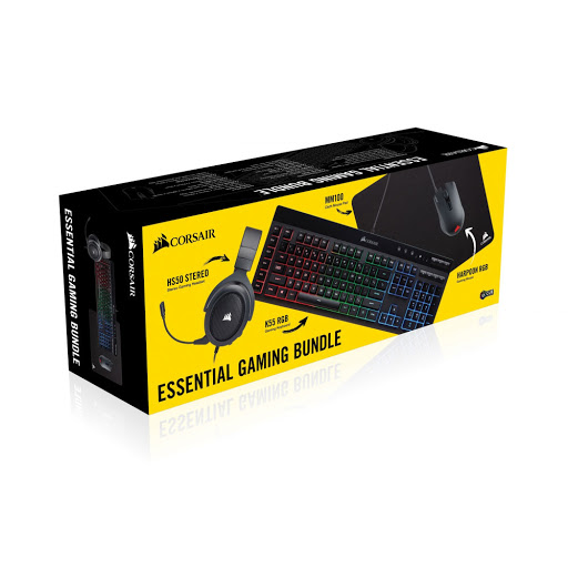 Combo phím chuột tai nghe Corsair Essential Gaming Bundle - Hàng trưng bày