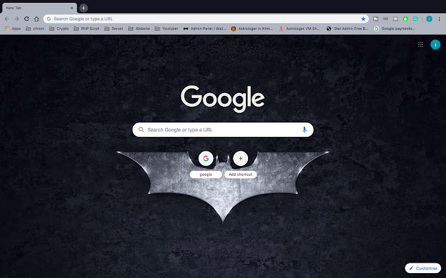 Batman Dark HD theme chrome extension