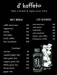 D'Kaffeto menu 1