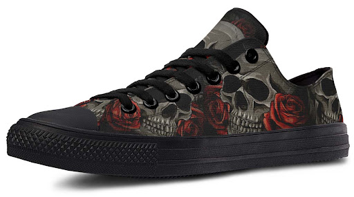 Title 10, Fashion Print Couple Low-Top Canvas Shoes. Comf...