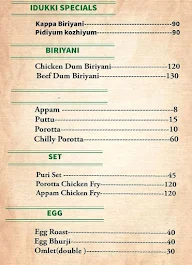 Idukki Restaurant menu 3