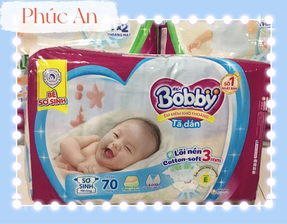 Tã Dán Sơ Sinh Bobby Size Nb 70 Miếng (Newborn Nb70) Êm Mềm Khô Thoáng Cho Trẻ < 5Kg - Tã Dán Bé Sơ Sinh Bobby Size Sx