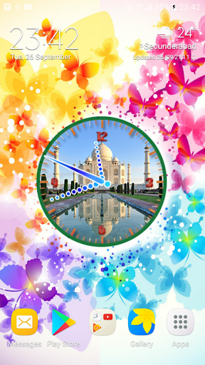 Tajmahal Clock Live Wallpaper