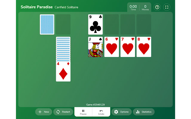 Canfield Solitaire - Play Canfield Card Games chrome extension